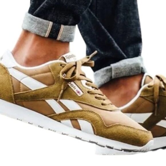 Reebok Other - REEBOK Classic Nylon Shoes Sneakers RETRO Brown White MEN'S 6.5